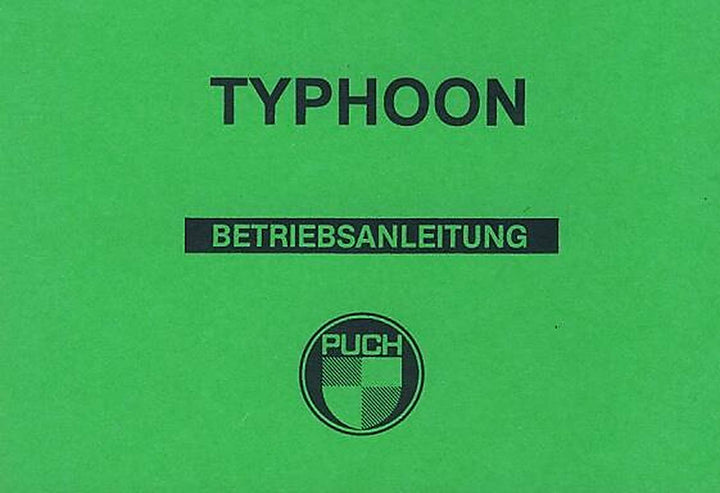 Puch Typhoon, Betriebsanleitung, Buchcover