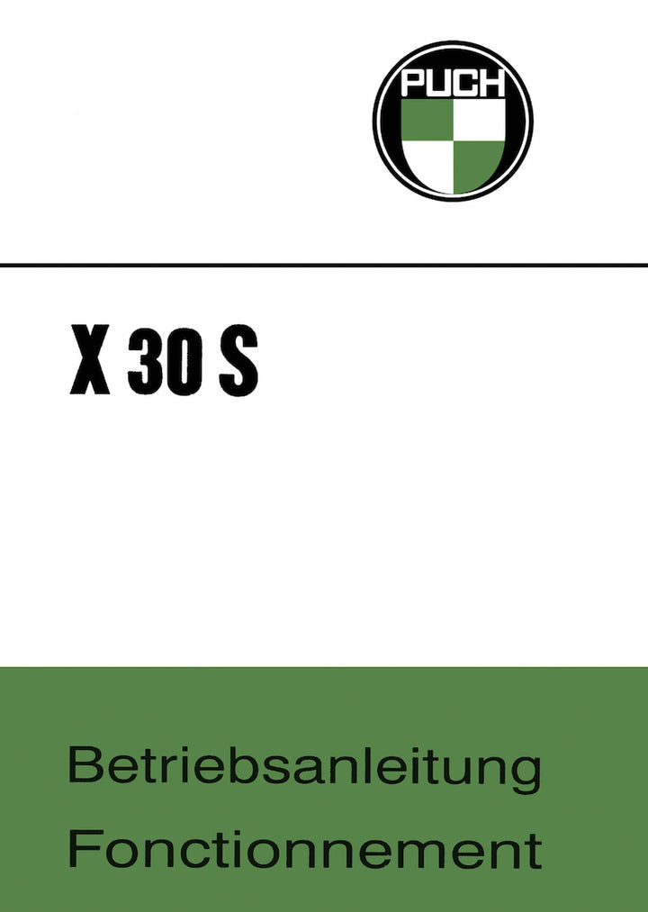Puch X30 Sport NS/NL Betriebsanleitung, Buchcover