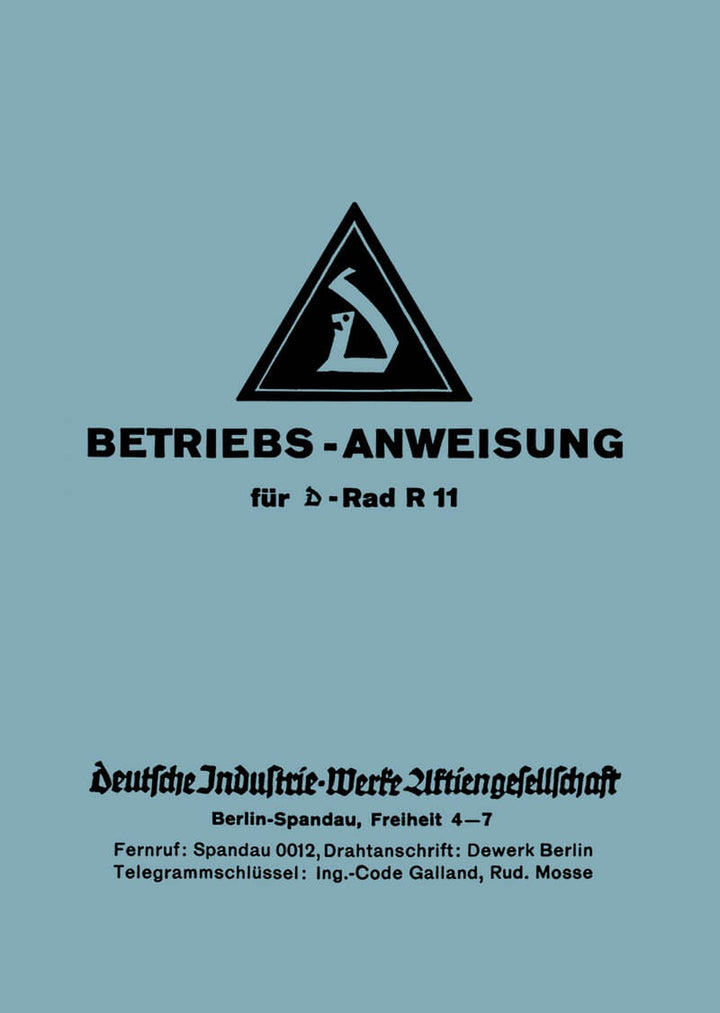 D-Rad R 11 Betriebsanleitung, Buchcover