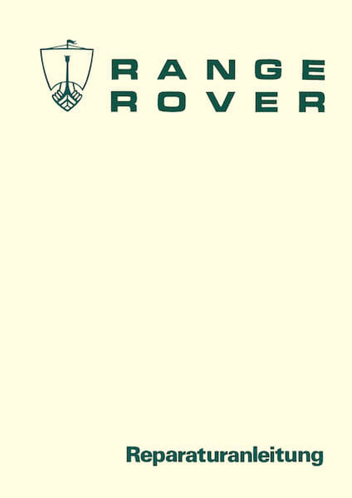 Range Rover MY1977 Reparaturanleitung, Buchcover