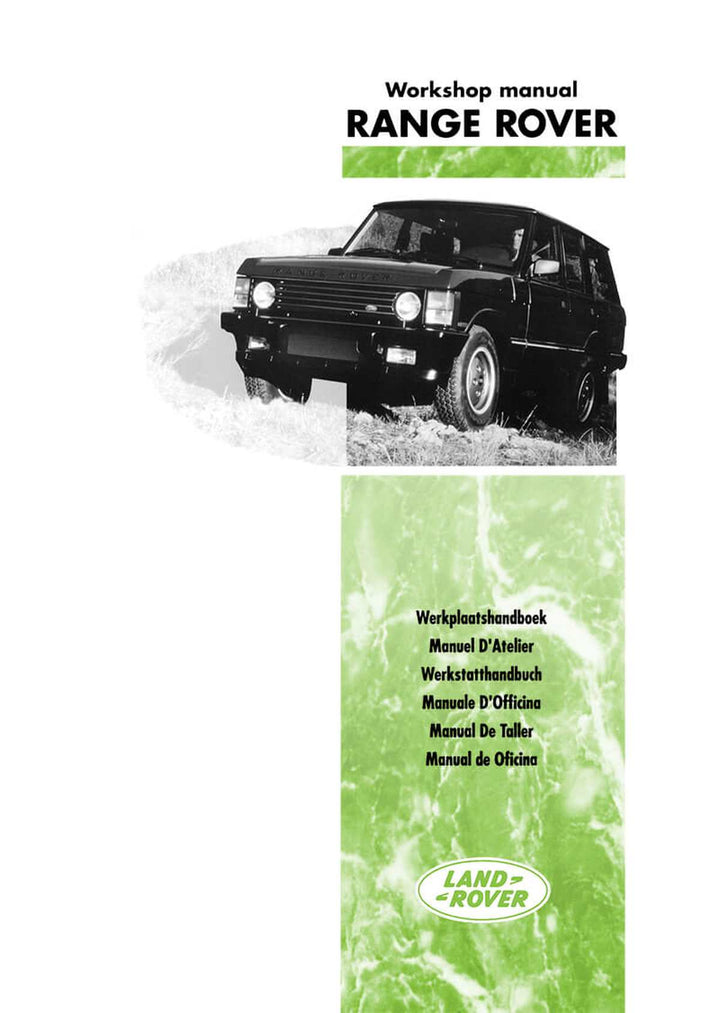 Range Rover MY1995 Werkstatthandbuch, Buchcover