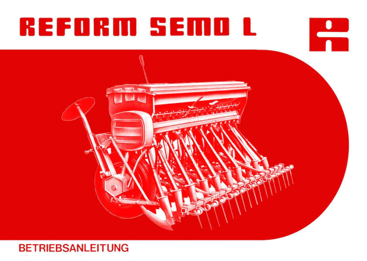 Reform Semo L Betriebsanleitung, Buchcover