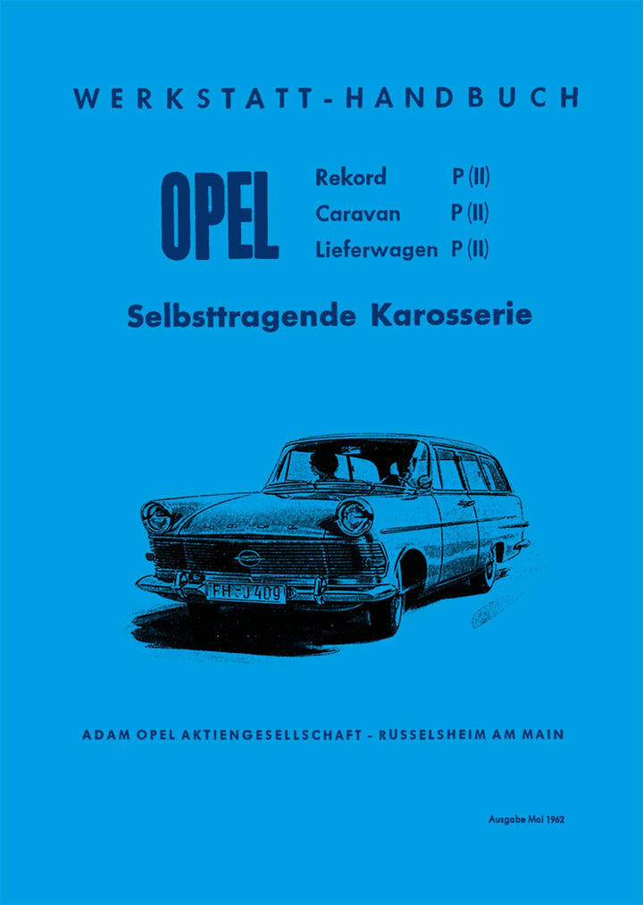 Opel Rekord P II/ Caravan P II/ Werkstatthandbuch, Buchcover