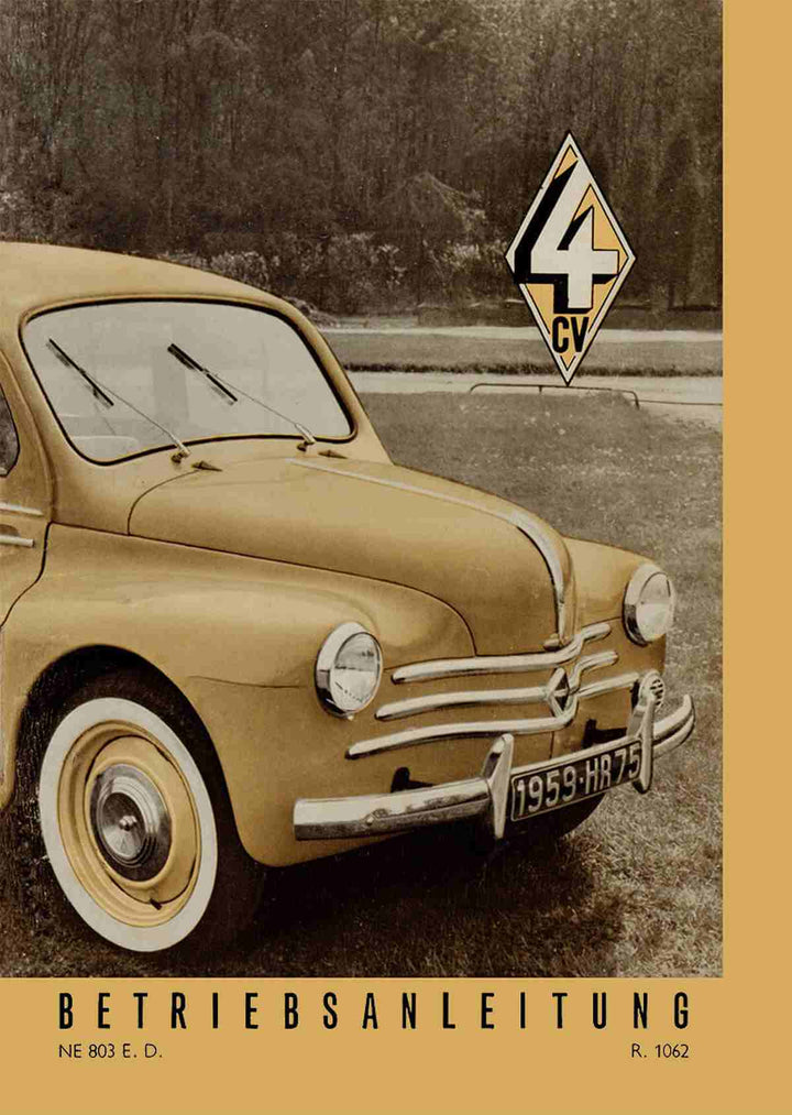 Renault 4CV Betriebsanleitung, Buchcover