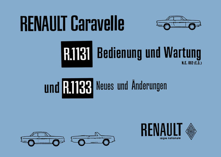 Renault Caravelle Betriebsanleitung, Buchcover