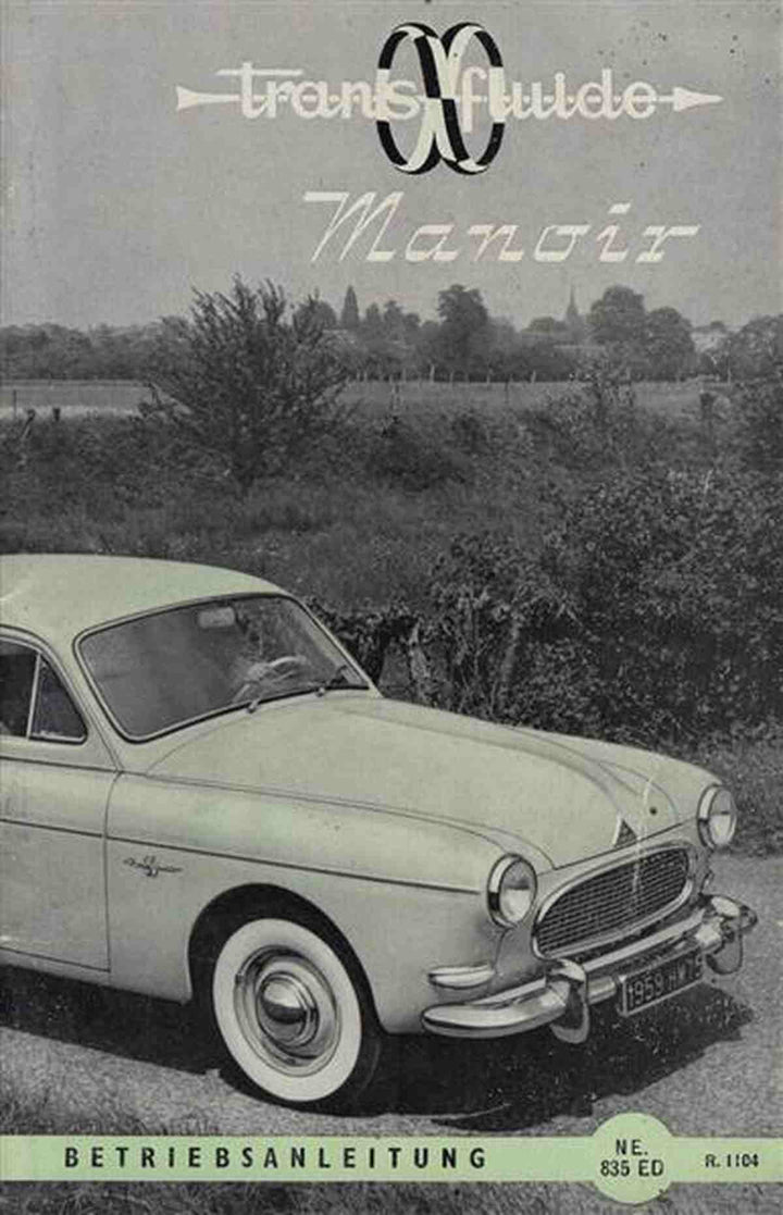 Renault Manoir Betriebsanleitung, Buchcover