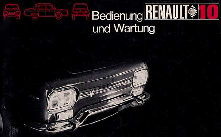 Renault R10, Bedienung und Wartung, Buchcover