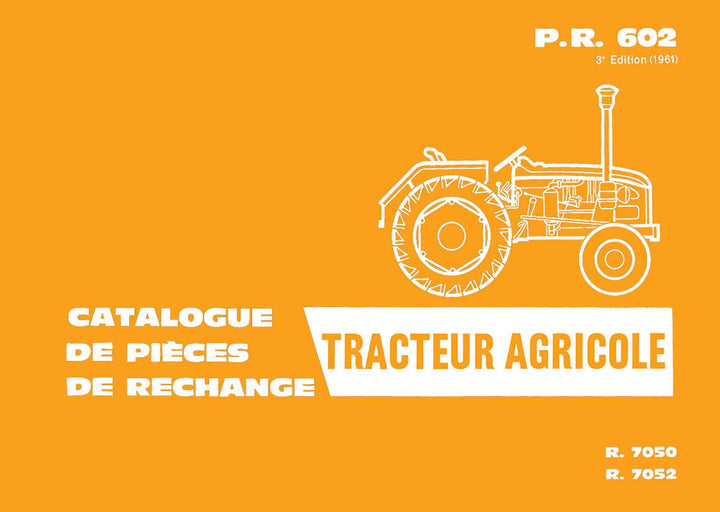 Renault R7050 und R7052 Ersatzteilkatalog, Buchcover