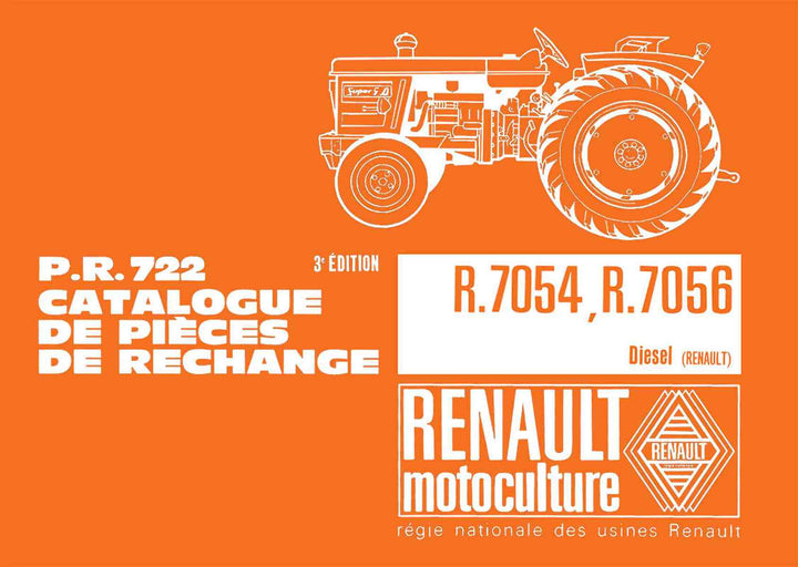 Renault R7054 und R7056 Ersatzteilkatalog, Buchcover