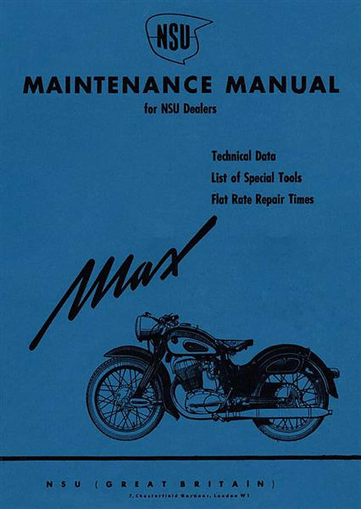 Reparaturanleitung NSU Max, Buchcover