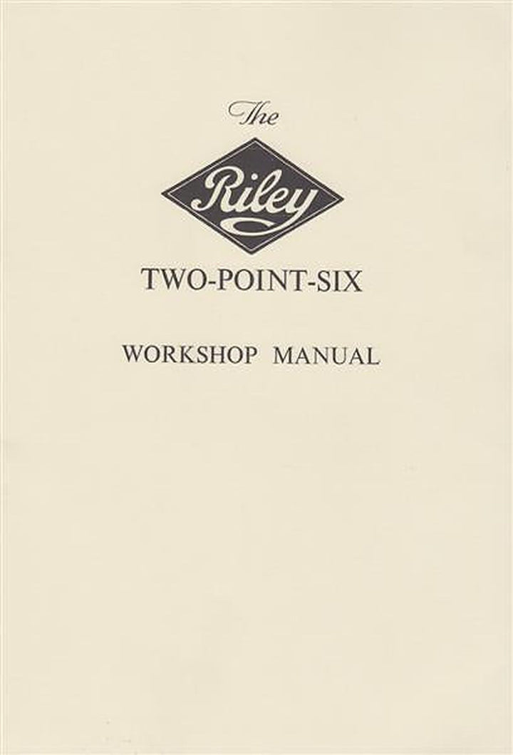 Riley Two-Point-Six, Workshop Manual, Buchcover