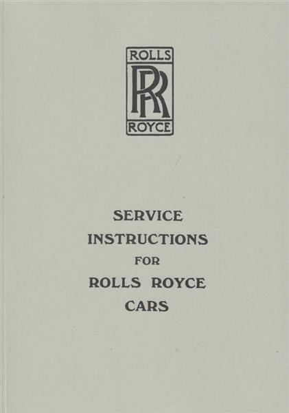 Rolls-RoyceService Instructions 1925-1939 - gedrucktes Buch zum Bestpreis! - verwuester.net