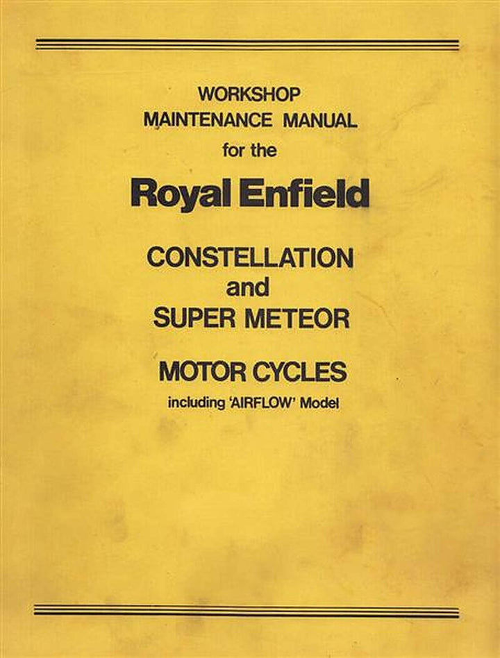 Royal Enfield Constellation and Super Meteor, Workshop Manual, Buchcover