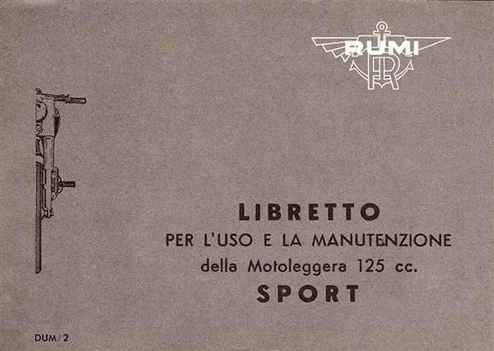 Rumi 125 Sport Libretto Per L’uso e La Manutenzione, Buchcover