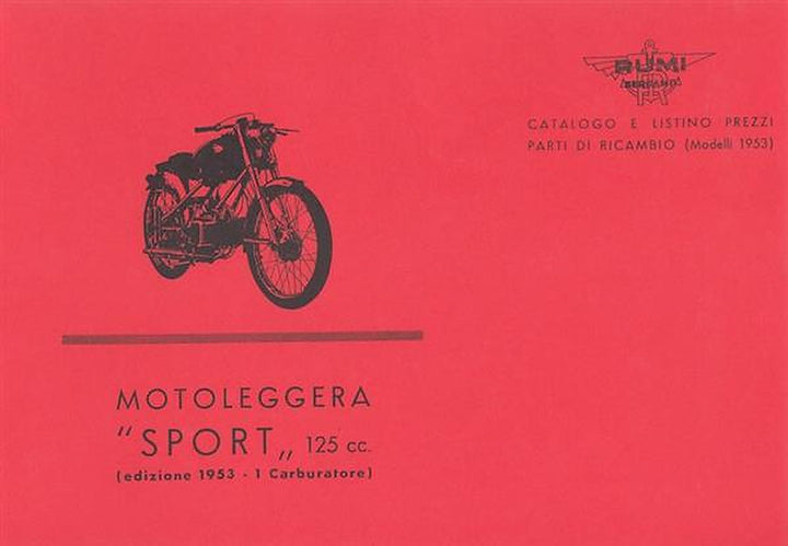 Rumi Sport 125 cc, Motoleggera "Sport", parti di ricambio, Buchcover
