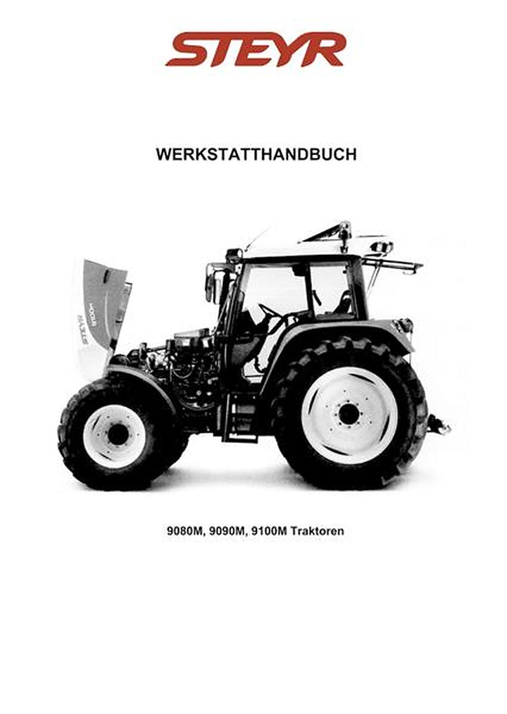 Steyr 9080 M, 9090 M, 9100 M Werkstatthandbuch, Buchcover