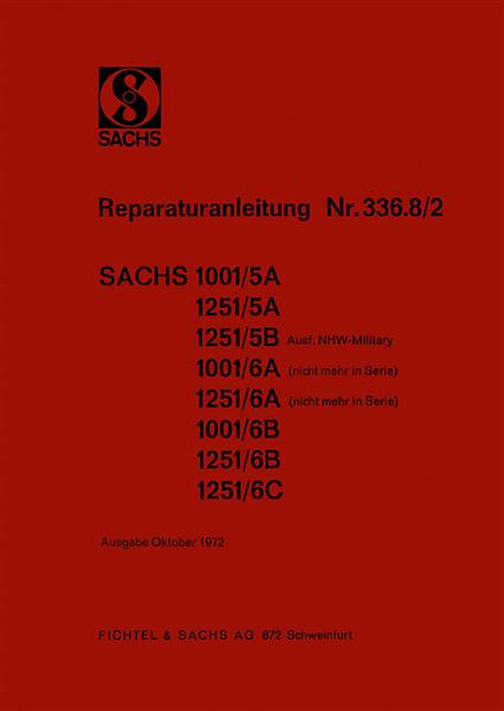 Sachs 100 ccm und 125 ccm Motor Reparaturanleitung, Buchcover