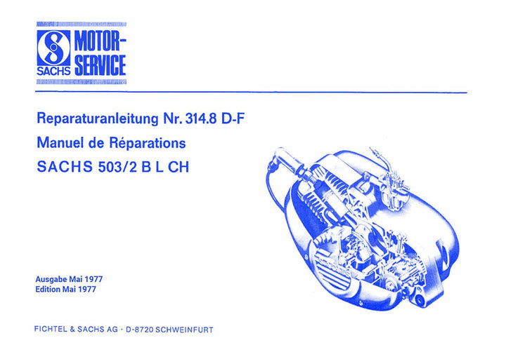 Sachs 503 / 2 B L CH Motor Reparaturanleitung, Buchcover