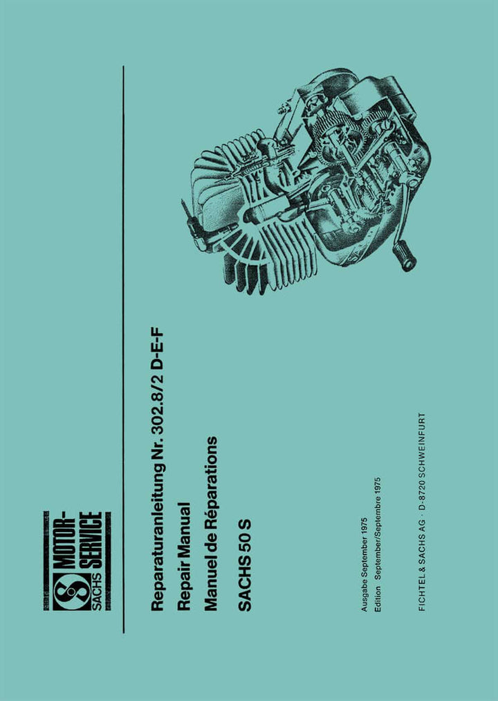 SACHS 50S Reparaturanleitung, Buchcover