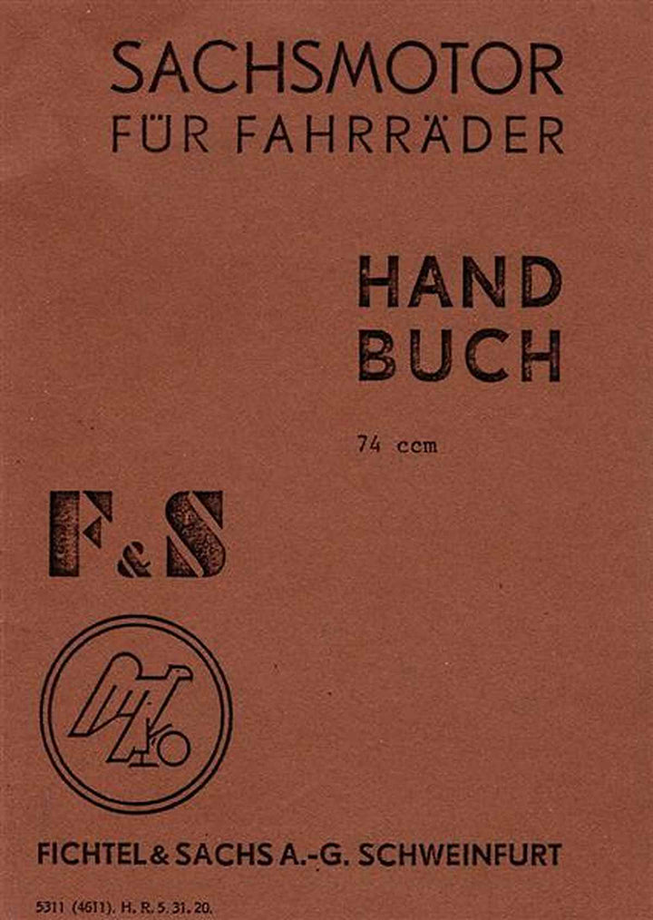 Sachs Motor für Fahrräder Betriebsanleitung, Buchcover