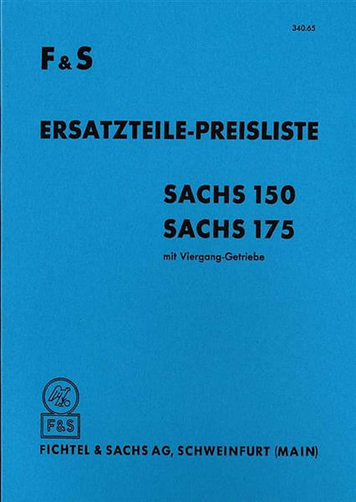 Sachs 150 und 175 Motor Ersatzteilkatalog, Buchcover