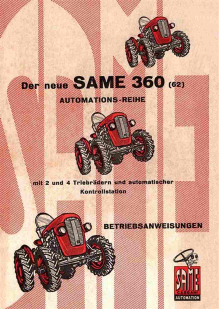 Same 360 und 360DT Betriebsanleitung, Buchcover