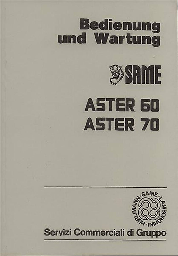 Same Aster 60 und Aster 70 Betriebsanleitung, Buchcover