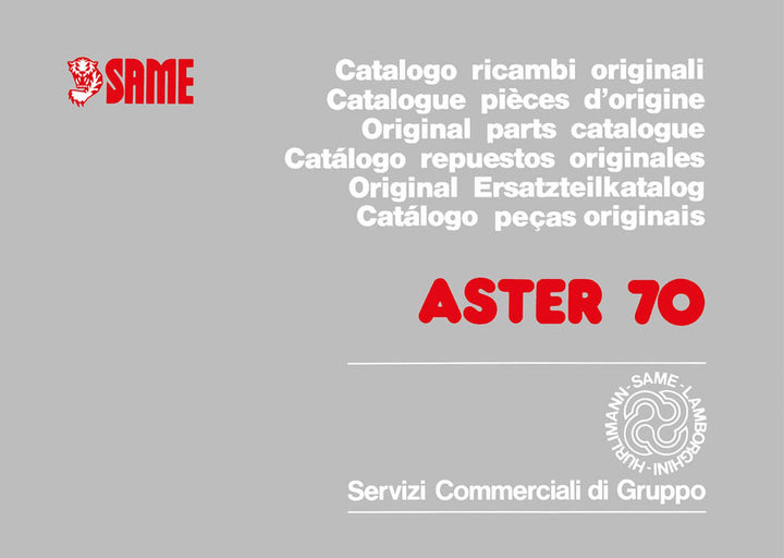 Same Aster 70 Ersatzteilkatalog, Buchcover