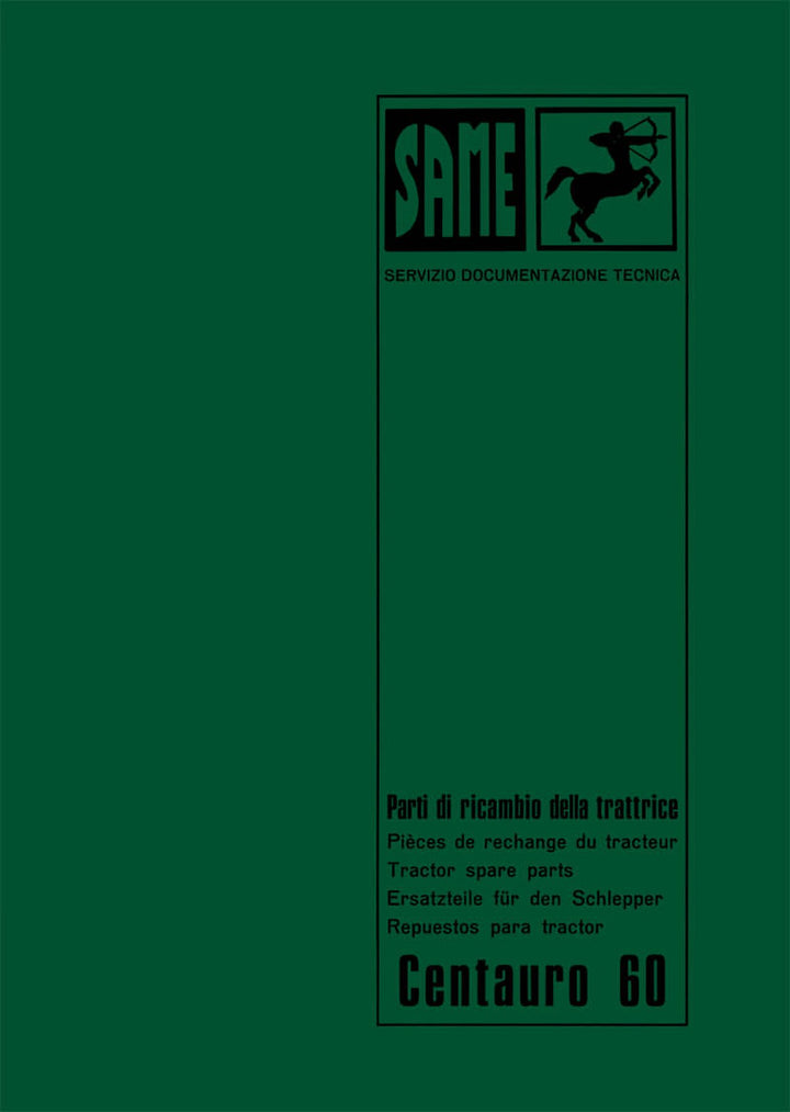 Same Centauro 60 Ersatzteilliste, Buchcover