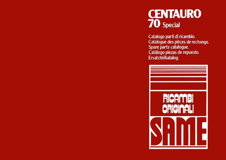 Same Centauro 70 Special Ersatzteilkatalog, Buchcover