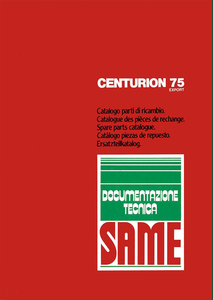 Same Centurion 75 Export Ersatzteilkatalog, Buchcover