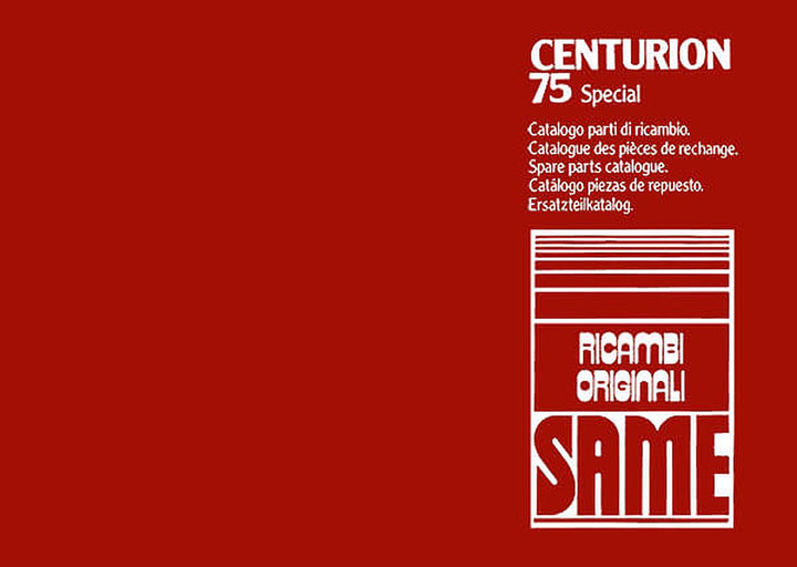Same Centurion 75 Special Ersatzteilkatalog, Buchcover