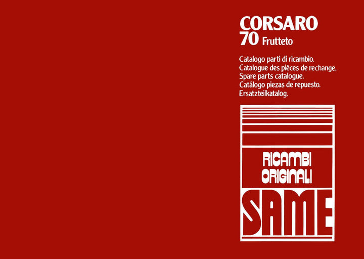 Same Corsaro 70 Frutteto Ersatzteilkatalog, Buchcover