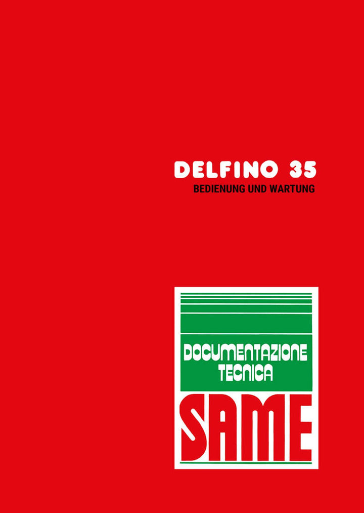 Same Delfino 35 Bedienung und Wartung, Buchcover