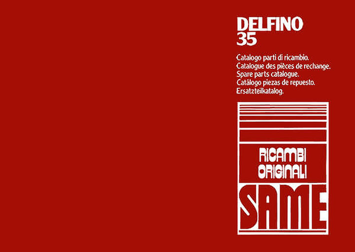 Same Delfino 35 Ersatzteilkatalog, Buchcover