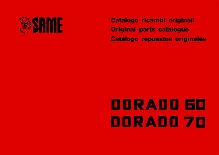 Same Dorado 60 und 70 Ersatzteilkatalog, Buchcover