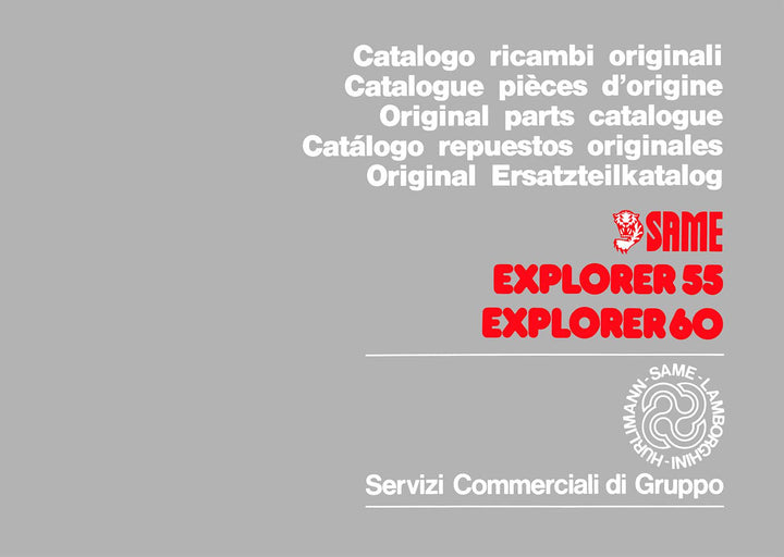Same Explorer 55 und 60 Ersatzteilkatalog, Buchcover
