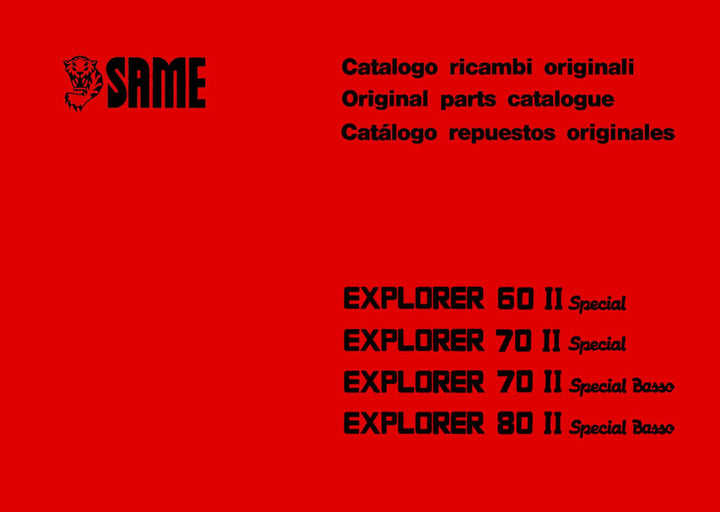 Same Explorer II Special Modelle Ersatzteilkatalog, Buchcover