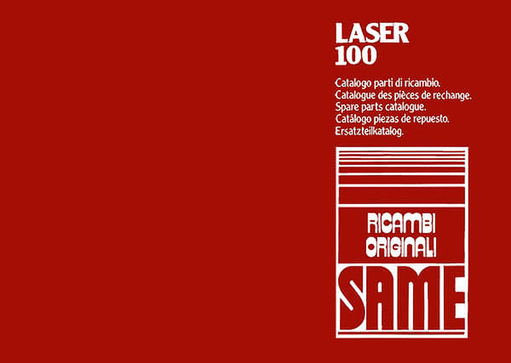 Same Laser 100 Ersatzteilkatalog, Buchcover