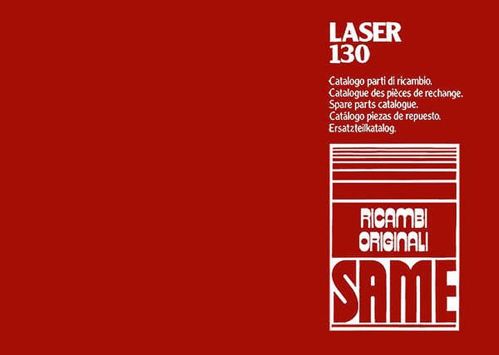 Same Laser 130 Ersatzteilkatalog, Buchcover
