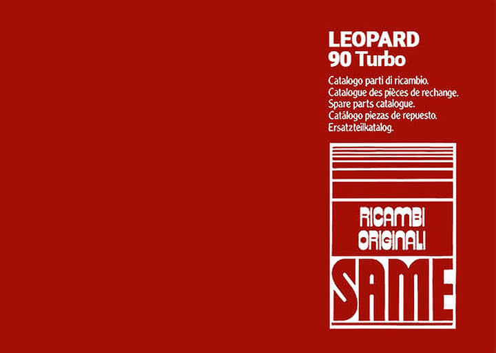 Same Leopard 90 Turbo Ersatzteilkatalog, Buchcover
