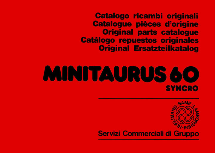 Same Minitaurus 60 Syncro Ersatzteilkatalog, Buchcover