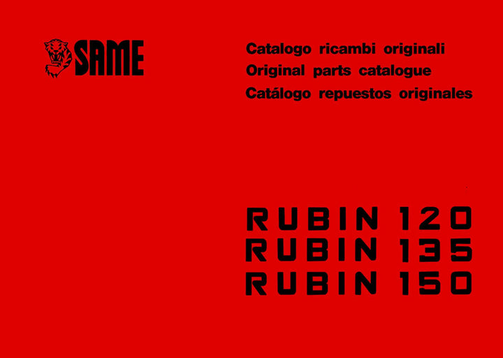 Same Rubin 120 135 150 Ersatzteilkatalog, Buchcover
