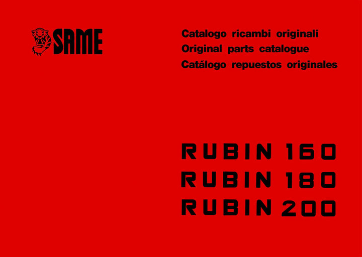 Same Rubin 160 180 200 Ersatzteilkatalog, Buchcover