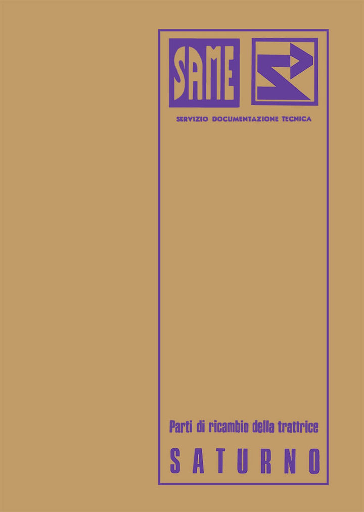 Same Saturno Ersatzteilkataloog, Buchcover