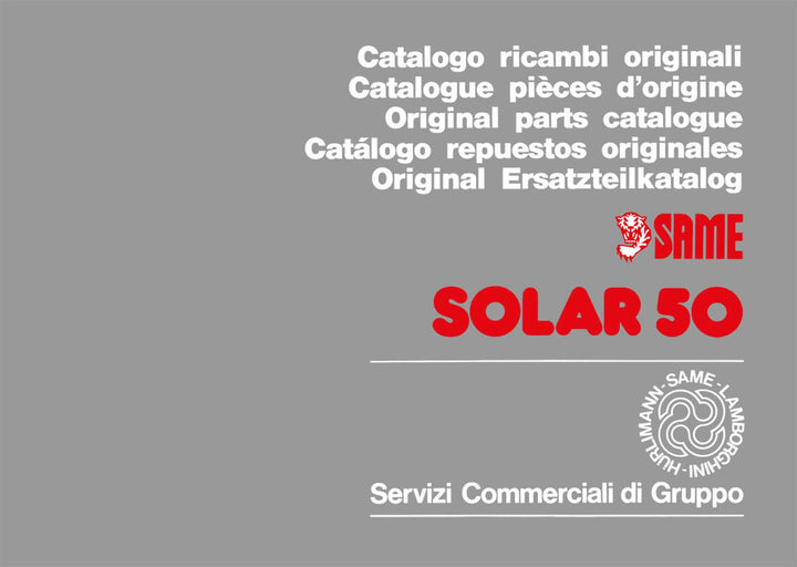 Same Solar 50 Ersatzteilkatalog, Buchcover