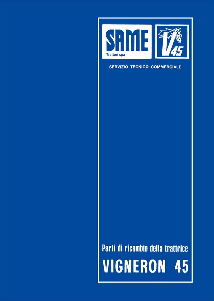 Same Vigneron 45 Ersatzteilkatalog, Buchcover
