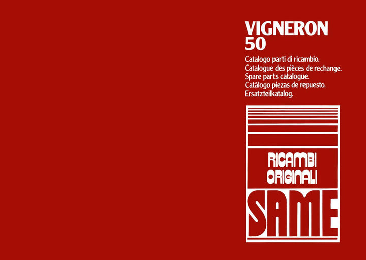 Same Vigneron 50 Ersatzteilkatalog, Buchcover