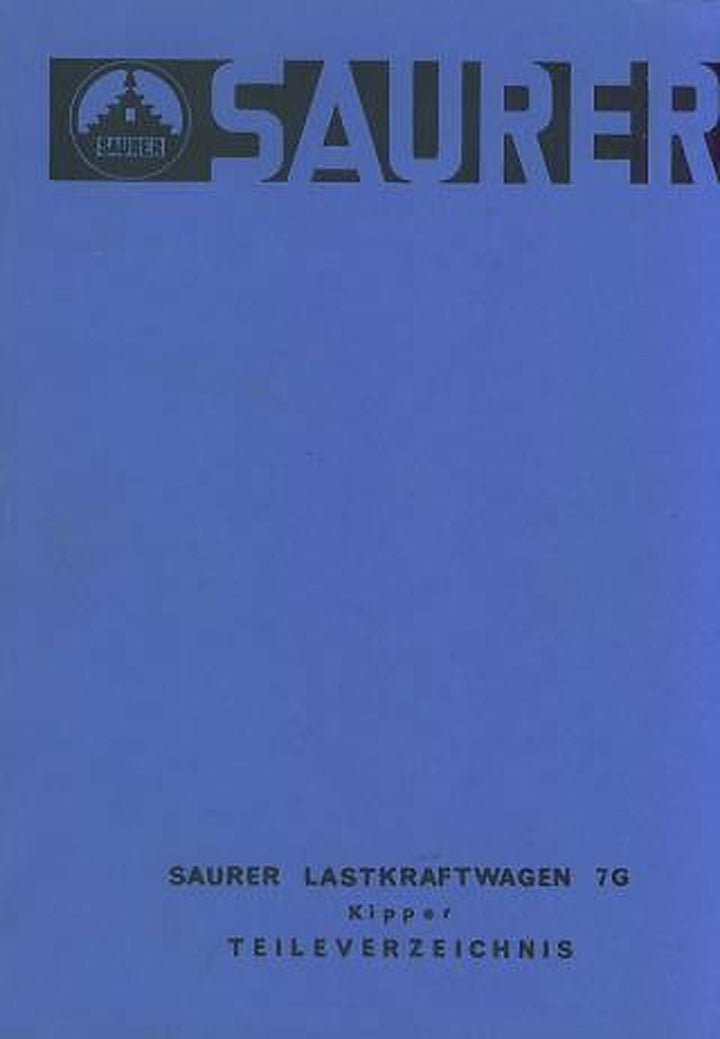 Saurer 7 GFN-K (Kipper) - (österr.Saurerwerke), mit Fahrgestell 224, Ersatzteilkatalog, Buchcover