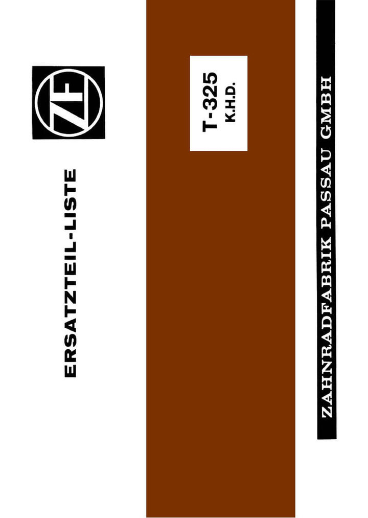 ZF Schlepper-Triebwerk für Deutz D7506 und D8006 Ersatzteilkatalog, Buchcover